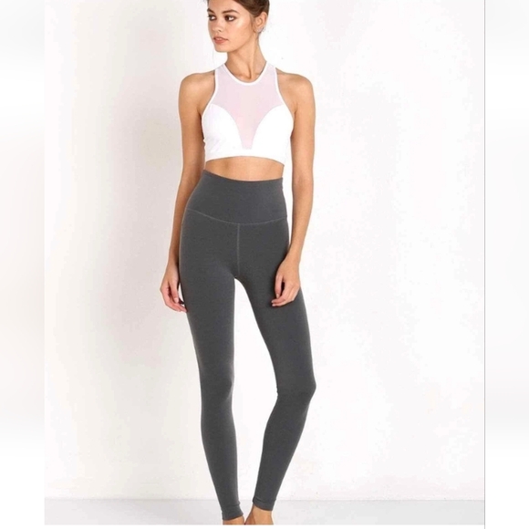 Beyond Yoga Pants - Beyond Yoga Plush High Waist Long Legging Grey Heather Size. Large